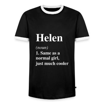 Helen Definition Cool Name Saying Gift - Men's Ringer Shirt - black/white - Front - AI Model Female 172 light (172cm) & AI Model Male 178 light (178cm)