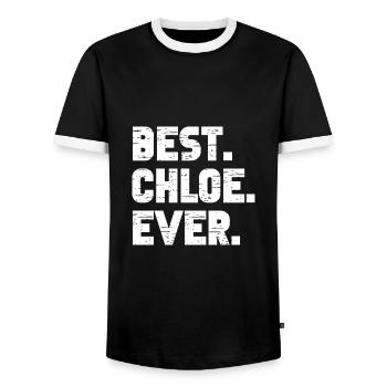 Best Chloe Ever Retro Geschenk Spruch Geburtstag - Männer Kontrast-T-Shirt - Schwarz/Weiß - Vorne - AI Model Female 172 light (172cm) & AI Model Male 178 light (178cm)
