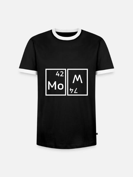 Mom (molybdenum, tungsten twisted) - Men's Ringer Shirt - black/white
