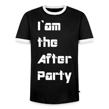 I`am the After Party - Männer Kontrast-T-Shirt - Schwarz/Weiß - Vorne - AI Model Female 172 light (172cm) & AI Model Male 178 light (178cm)