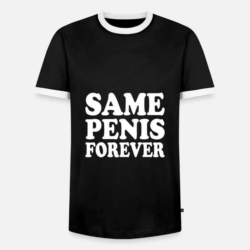 Same penis forever - Men's Ringer Shirt - black/white
