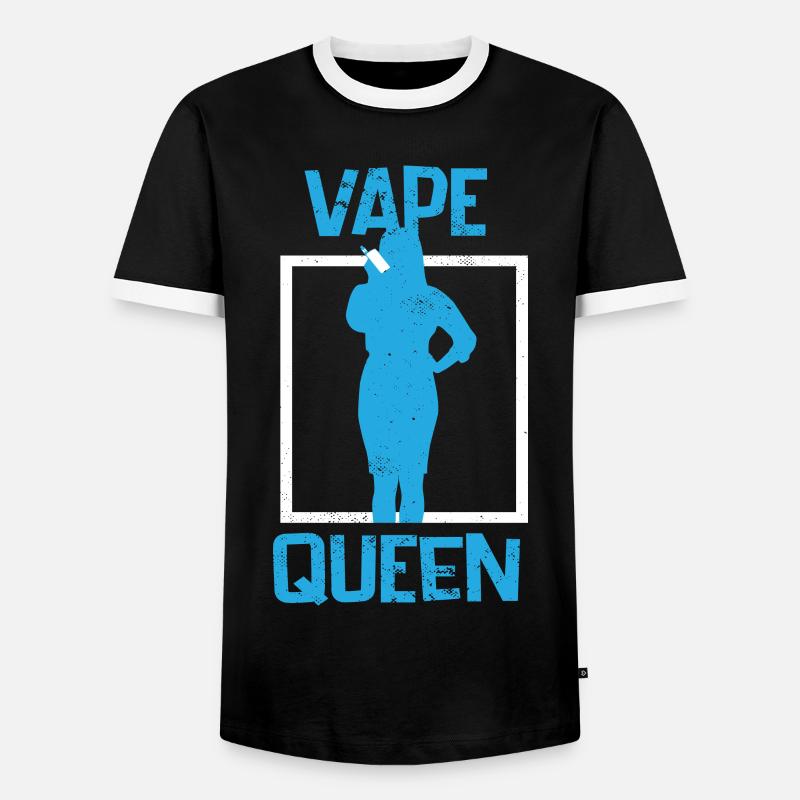 E-Zigarette E-Shisha Dampf Liquid - Männer Kontrast-T-Shirt - Schwarz/Weiß
