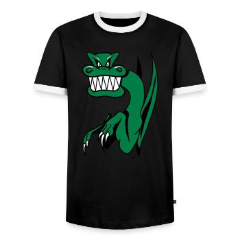 Dragon miee mood wicked funny cool comic - Men's Ringer Shirt - black/white - Front - AI Model Female 172 light (172cm) & AI Model Male 178 light (178cm)
