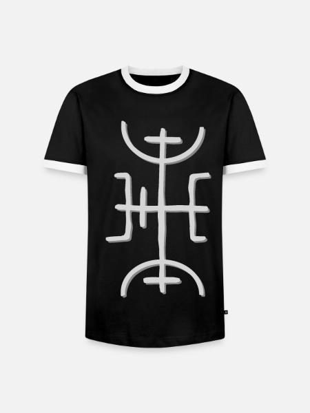 Wikinger Ruen - Männer Kontrast-T-Shirt - Schwarz/Weiß
