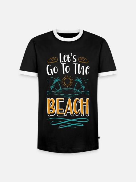 Urlaub Meer Brise - Männer Kontrast-T-Shirt - Schwarz/Weiß