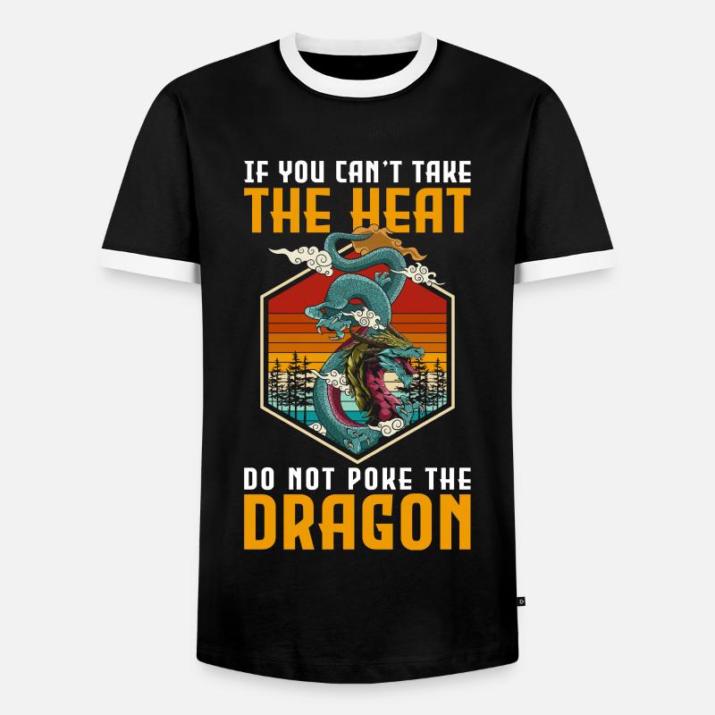 Fantasy Mythical Creature Strength Design - Men's Ringer Shirt - black/white