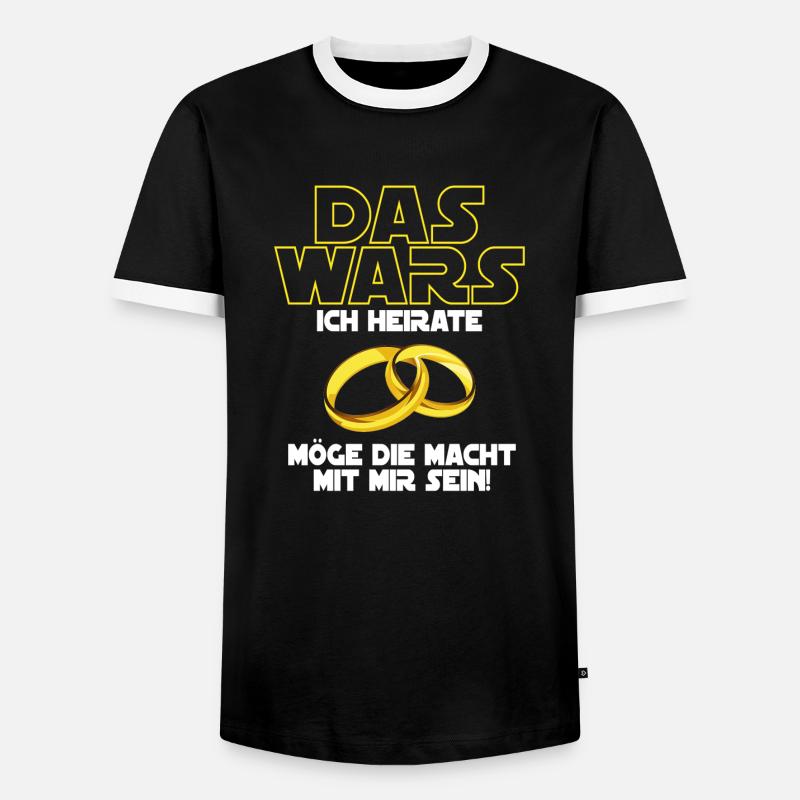 Das Wars Ich Heirate JGA Ehe - Männer Kontrast-T-Shirt - Schwarz/Weiß
