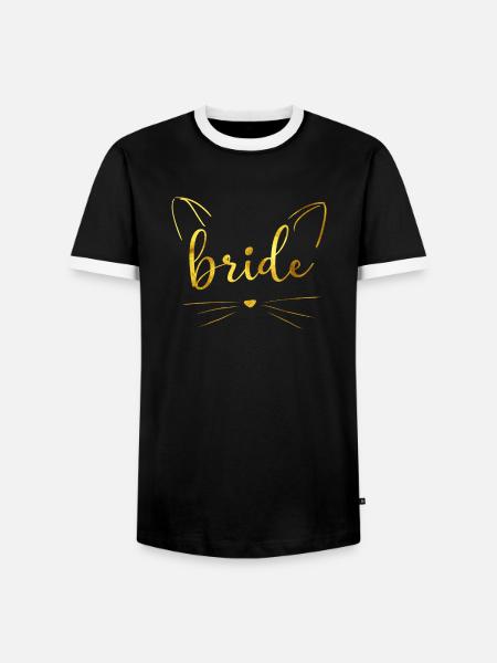 Bride Cat - Men's Ringer Shirt - black/white