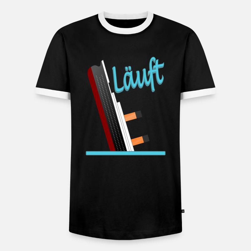 Läuft-Titanic-Version 1 - Männer Kontrast-T-Shirt - Schwarz/Weiß