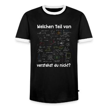 Mathematik Lustig Welchen Teil Verstehst Du Nicht - Männer Kontrast-T-Shirt - Schwarz/Weiß - Vorne - AI Model Female 172 light (172cm) & AI Model Male 178 light (178cm)