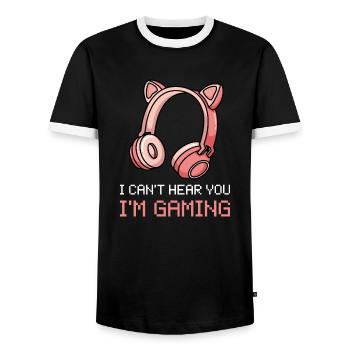 Joueuse I’m Gaming Gamer Dames - T-shirt contrasté Homme - noir/blanc - Devant - AI Model Female 172 light (172cm) & AI Model Male 178 light (178cm)