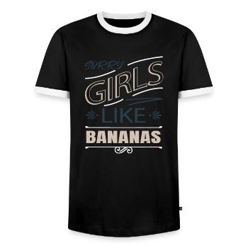 Human Rights Sayings Female Pride Outfits - Men's Ringer Shirt - black/white - Front - AI Model Female 172 light (172cm) & AI Model Male 178 light (178cm)