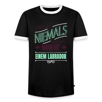 bester boxer spruch geschenk - Männer Kontrast-T-Shirt - Schwarz/Weiß - Vorne - AI Model Female 172 light (172cm) & AI Model Male 178 light (178cm)