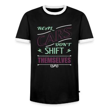 Technician Gift Automobile Awesome Statement Bday - Men's Ringer Shirt - black/white - Front - AI Model Female 172 light (172cm) & AI Model Male 178 light (178cm)