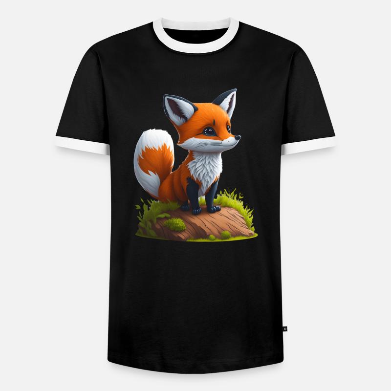 Small tortoiseshell - Men's Ringer Shirt - black/white
