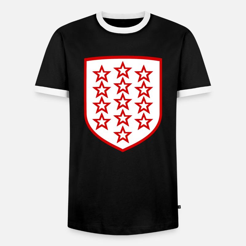 Das Kanton Wallis - Männer Kontrast-T-Shirt - Schwarz/Weiß