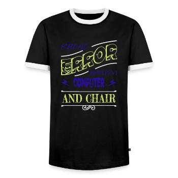 Analyste Present Idea Hacker Informatique - T-shirt contrasté Homme - noir/blanc - Devant - AI Model Female 172 light (172cm) & AI Model Male 178 light (178cm)