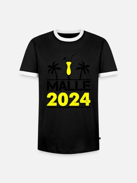 malle 2024 - Men's Ringer Shirt - black/white