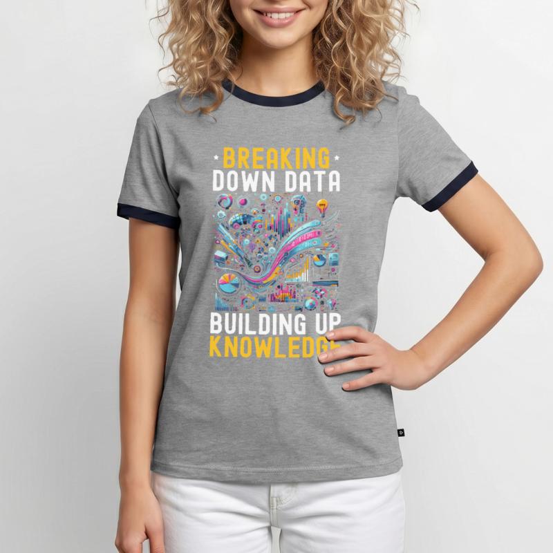 Data Science Datenanalyse Machine Learning Daten Männer Kontrast-T-Shirt