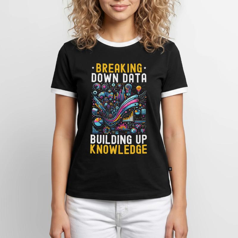 Data Science, Data Analysis, Machine Learning, Data Men's Ringer Shirt