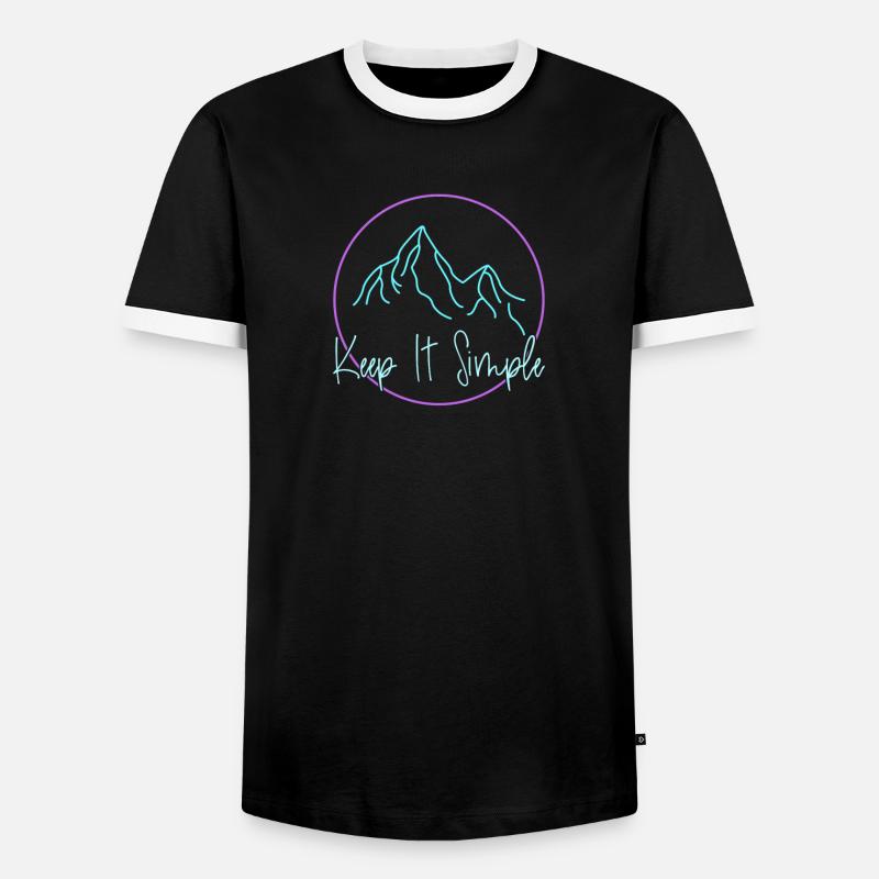 keep it simple - Männer Kontrast-T-Shirt - Schwarz/Weiß