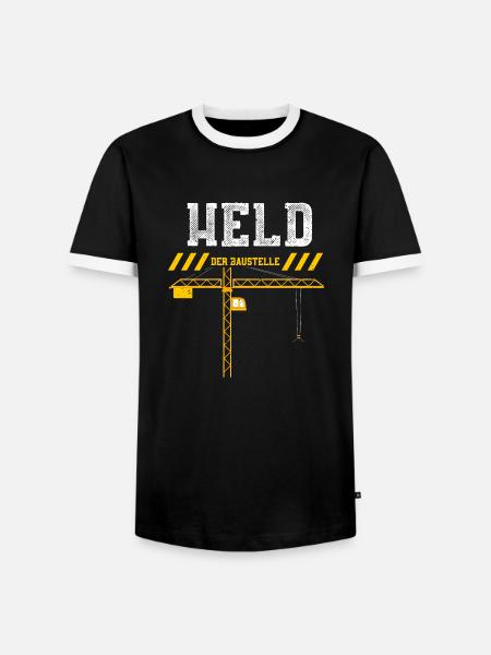 Held Der Baustelle - Männer Kontrast-T-Shirt - Schwarz/Weiß