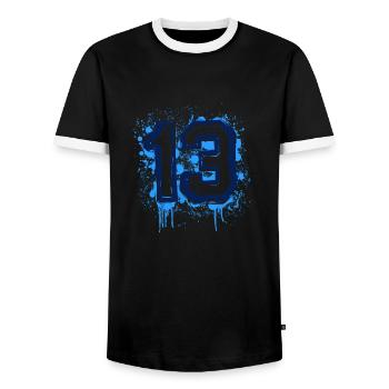 Marseille 13 Dirt - T-shirt contrasté Homme - noir/blanc - Devant - AI Model Female 172 light (172cm) & AI Model Male 178 light (178cm)