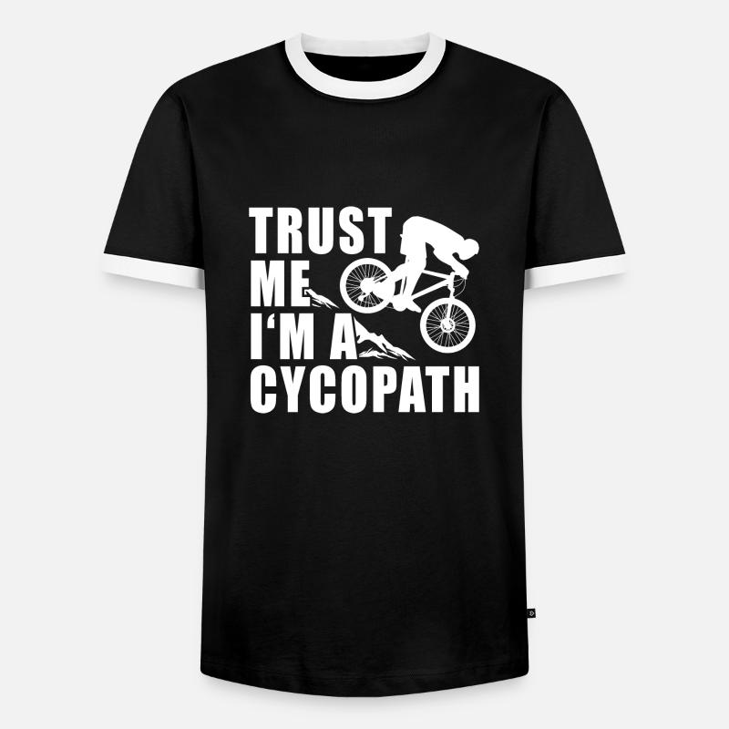 Cycopath - Männer Kontrast-T-Shirt - Schwarz/Weiß