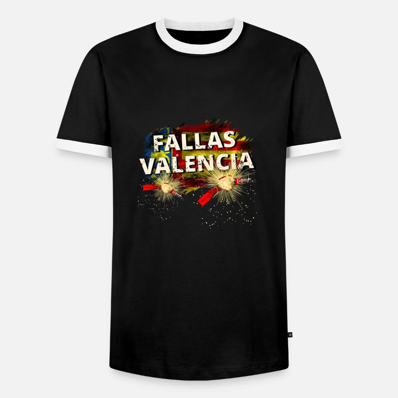 Fallas de Valencia - Männer Kontrast-T-Shirt - Schwarz/Weiß