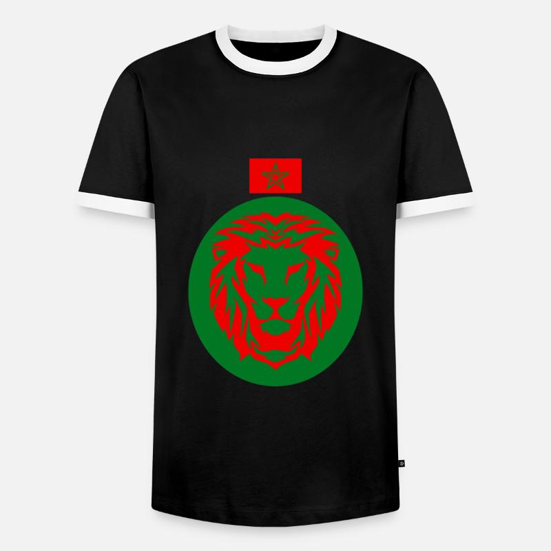 Marokko - Männer Kontrast-T-Shirt - Schwarz/Weiß