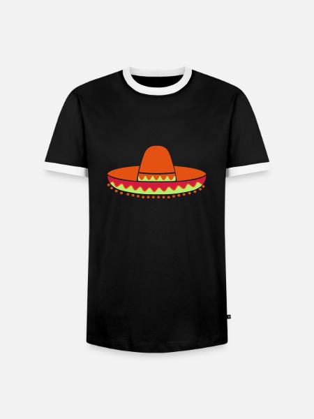 sombrero - Men's Ringer Shirt - black/white