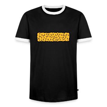bâtonnets de poisson savoureuse cuisine mangent le - T-shirt contrasté Homme - noir/blanc - Devant - AI Model Female 172 light (172cm) & AI Model Male 178 light (178cm)