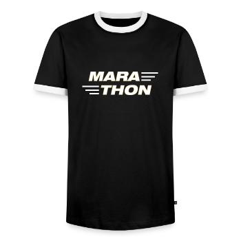 Fußball Football - T-shirt contrasté Homme - noir/blanc - Devant - AI Model Female 172 light (172cm) & AI Model Male 178 light (178cm)