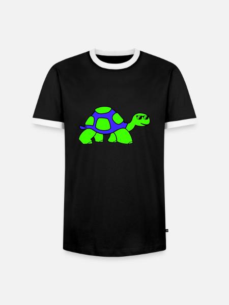 cool turtle - Männer Kontrast-T-Shirt - Schwarz/Weiß