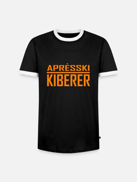 Apres Ski KIBERER - Männer Kontrast-T-Shirt - Schwarz/Weiß