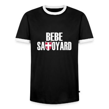 bebe savoyard - T-shirt contrasté Homme - noir/blanc - Devant - AI Model Female 172 light (172cm) & AI Model Male 178 light (178cm)