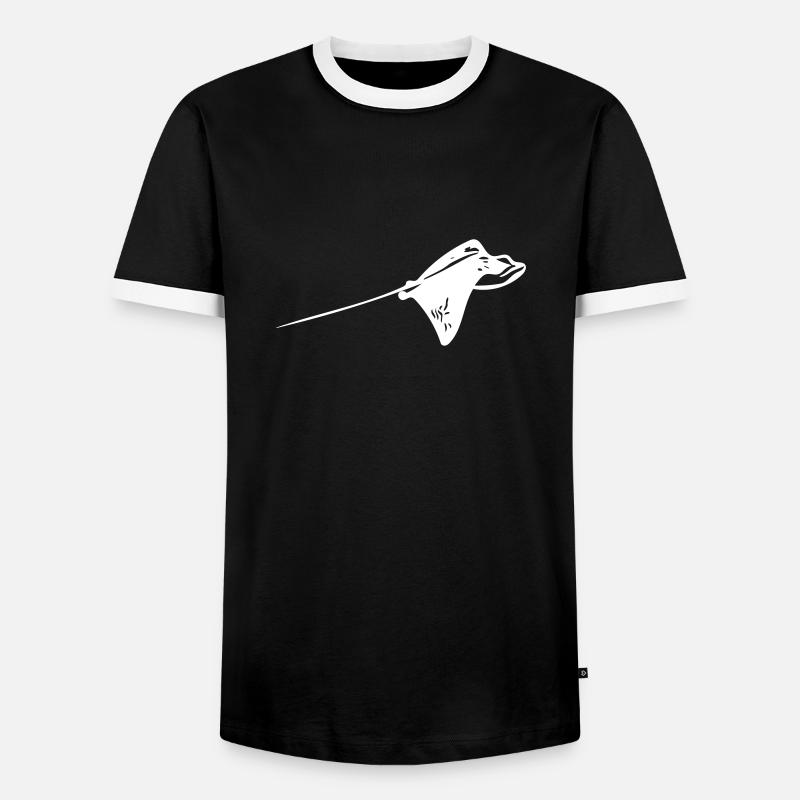 Adlerrochen Vector Flug - Männer Kontrast-T-Shirt - Schwarz/Weiß