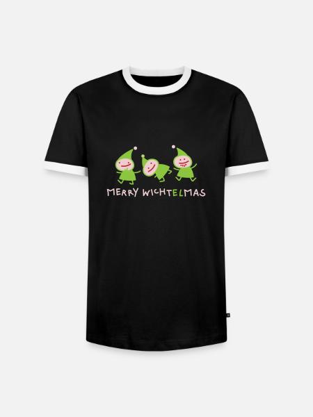 Elves Christmas (b) - Men's Ringer Shirt - black/white
