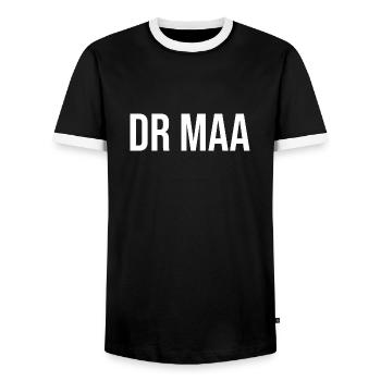 Erzgebirge Der Mann - Männer Kontrast-T-Shirt - Schwarz/Weiß - Vorne - AI Model Female 172 light (172cm) & AI Model Male 178 light (178cm)