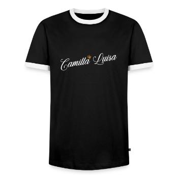 Camilla Nom pour les femmes Enfants Tout-petits - Camilla - T-shirt contrasté Homme - noir/blanc - Devant - AI Model Female 172 light (172cm) & AI Model Male 178 light (178cm)