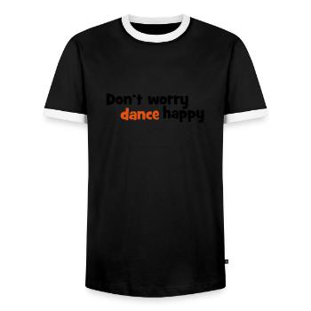 tanzen - Männer Kontrast-T-Shirt - Schwarz/Weiß - Vorne - AI Model Female 172 light (172cm) & AI Model Male 178 light (178cm)