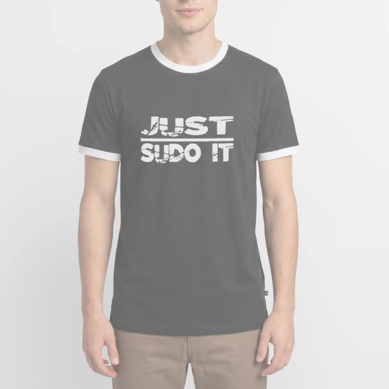 superpower code coder informatics true programer T-shirt contrasté Homme