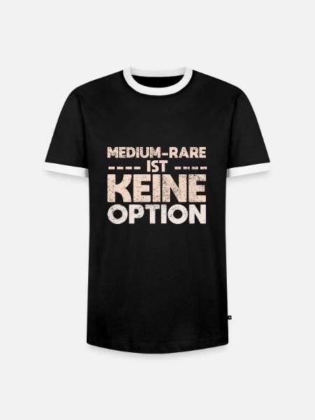 Medium-Rare Ist Keine Option - Männer Kontrast-T-Shirt - Schwarz/Weiß
