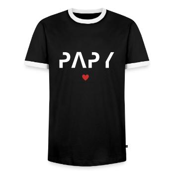 Cadeau meilleur papy - T-shirt contrasté Homme - noir/blanc - Devant - AI Model Female 172 light (172cm) & AI Model Male 178 light (178cm)