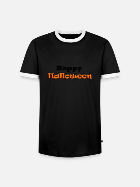 Happy Halloween - Men's Ringer Shirt - black/white