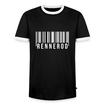 Rennerod Westerwald - Männer Kontrast-T-Shirt - Schwarz/Weiß - Vorne - AI Model Female 172 light (172cm) & AI Model Male 178 light (178cm)