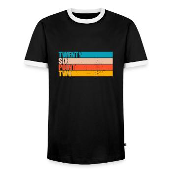 Running Vintage 26.2 Miles Marathoner Demi - T-shirt contrasté Homme - noir/blanc - Devant - AI Model Female 172 light (172cm) & AI Model Male 178 light (178cm)