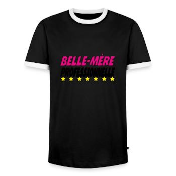 PROFESSIONELL Schwiegermutter - Männer Kontrast-T-Shirt - Schwarz/Weiß - Vorne - AI Model Female 172 light (172cm) & AI Model Male 178 light (178cm)