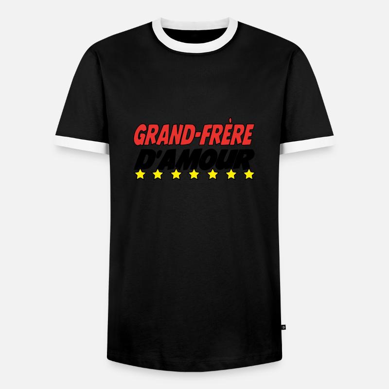 Großer verliebter Bruder - Männer Kontrast-T-Shirt - Schwarz/Weiß