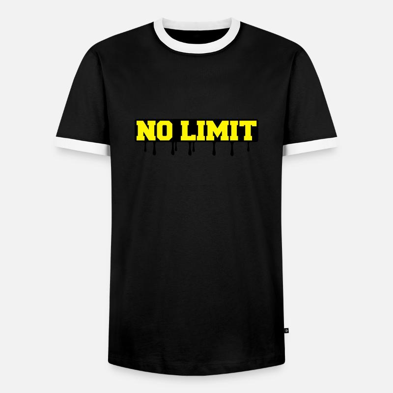 no_limit2 - Men's Ringer Shirt - black/white